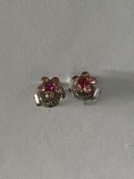 Ohrringe/Ohrstecker Silber Blume pink