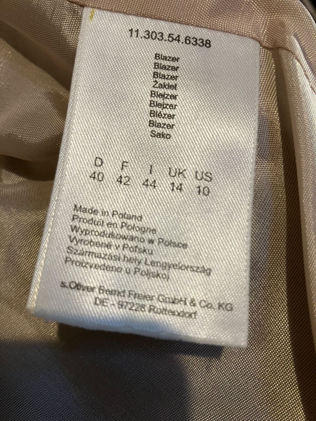 S.Oliver Giacche: Blazer Selection by s.Oliver schwarz Grösse 40 – Usato da Langnau b. Reiden venduto da Sesig.20 1