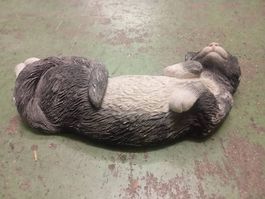 Süsse Deko-Katze aus Keramik für den Garten oder Balkon