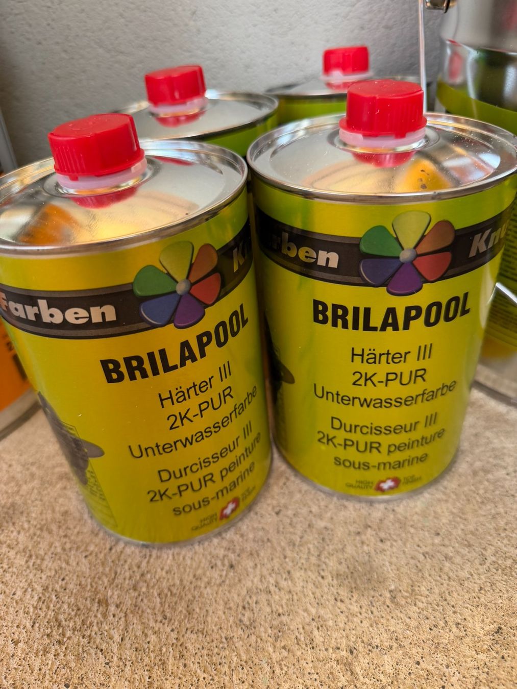 Colori: 2K Unterwasserfarbe / Poolfarbe mit Epoxy Abdichtung – Nuovo e nell'imballaggio originale da Kirchenthurnen venduto da dasplushippenstiel 3