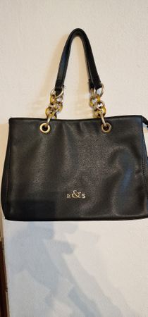 Handtasche Schwarz Gold Ketten Stilvoll Elegant