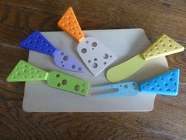 Käsemesser Set 5-teilig - bunt - neuwertig