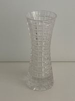 Kristall-Glas Vase (geometrisches Karo/Würfel-Dekor)