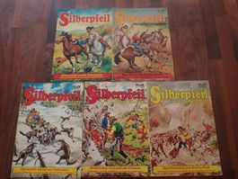 5 alte SILBERPFEIL Comic Hefte BASTEI Verlag tiefe Nummern