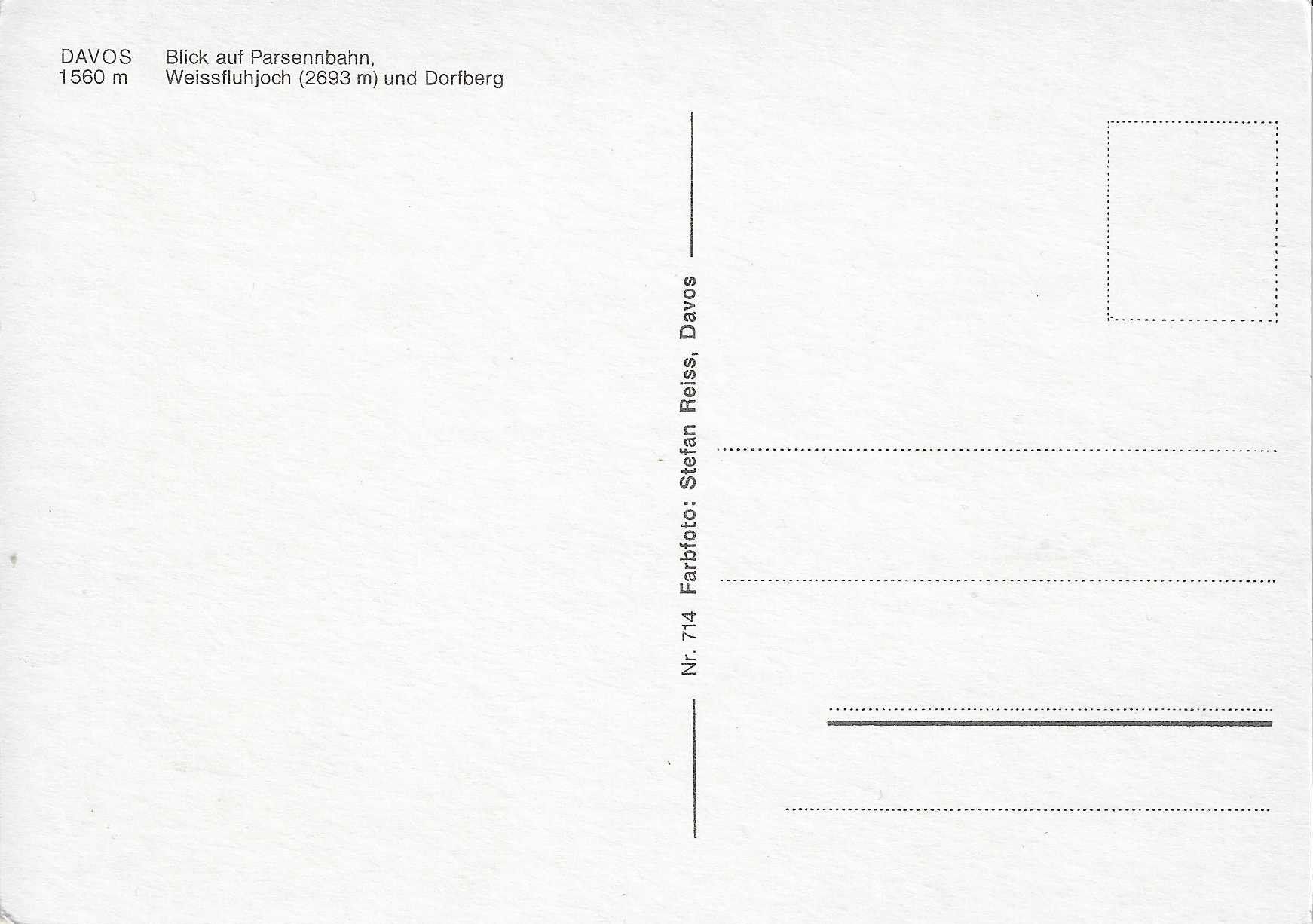 Cartoline postali: Davos Blick auf Parsennbahn GR – Nuovo (secondo la descrizione) da Rothrist venduto da Stranglehold 1