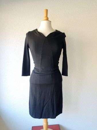 HUGO BOSS 36 KLEID DRESS SCHWARZ BLACK TOP zu JACKE BLAZER