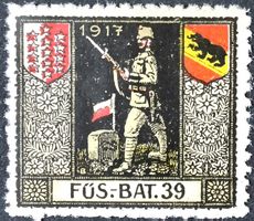 Füsilier Bat 39, weiss, 1.WK, Wi 3.Div 26