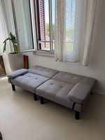 Schlafsofa hell grau / Sofa bed light grey