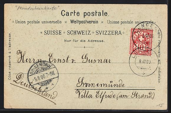 Cartoline postali: Litho Interlaken, Strasse Höheweg mit B – Usato da Berlin venduto da bartko-reher 1