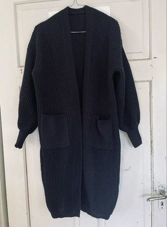 Schwarzer Cardigan Strickjacke Gr. S/XS