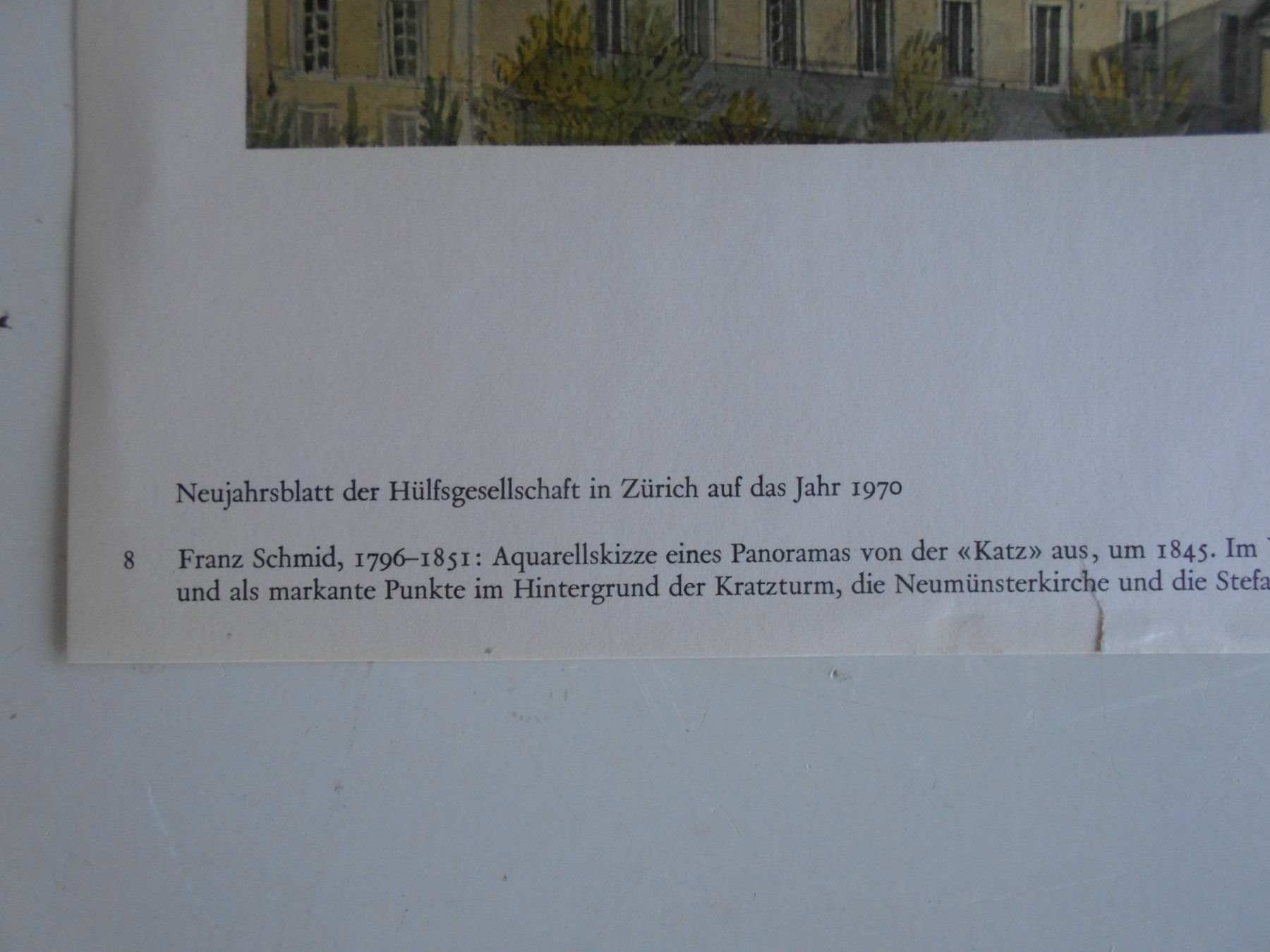 Foto & Immagini: Neujahrsblatt Zürich 1970 – Usato da Zürich venduto da swisscristal01 1
