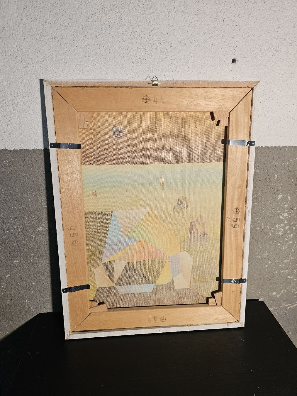 Grafica & Litografie: Abstraktes Gemälde mit geometrischen Formen, gerahmt – Usato da Meisterschwanden venduto da Luluku 5