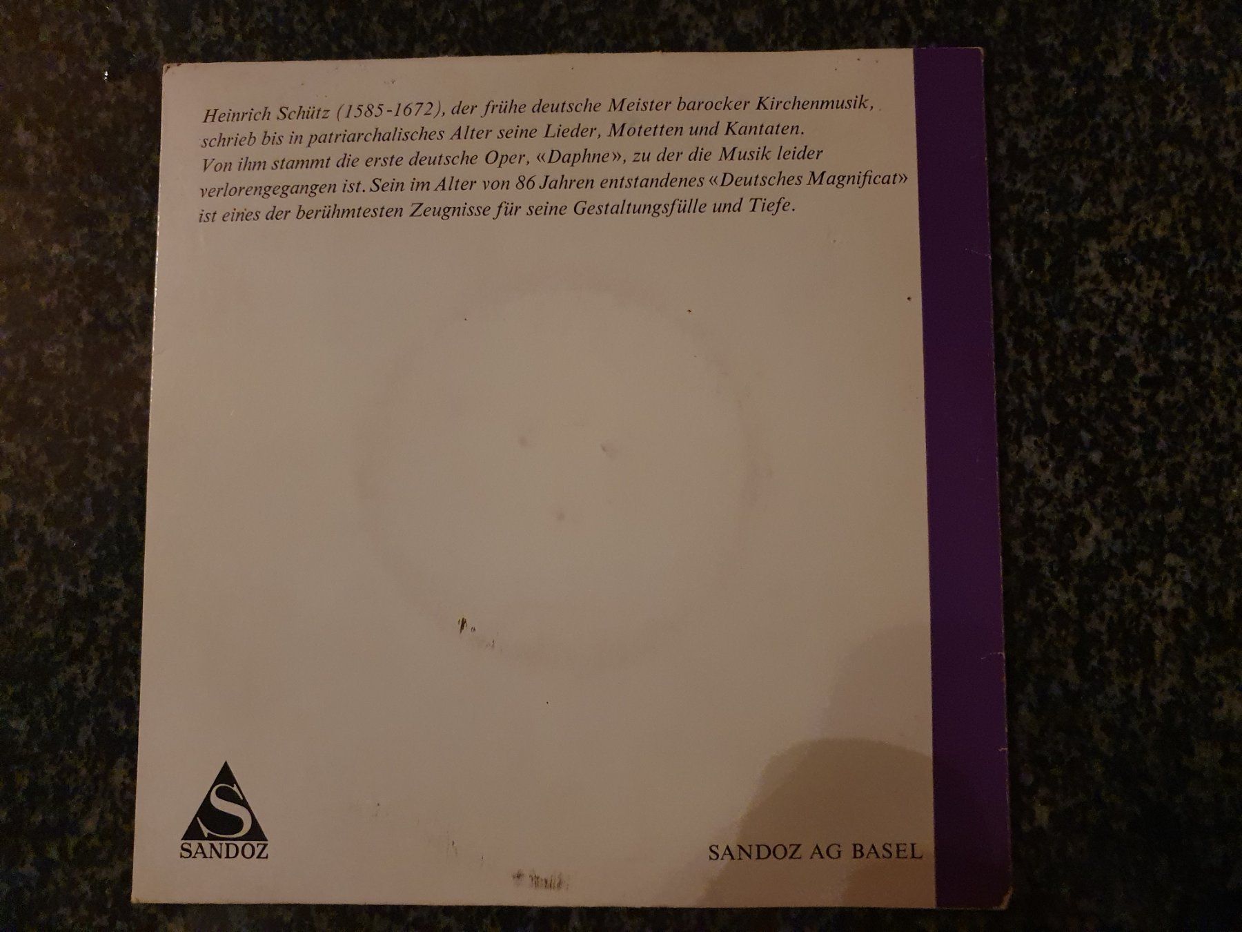 Dischi in vinile: Heinrich Schütz-Single – Usato da Grandval venduto da JeroenK 1