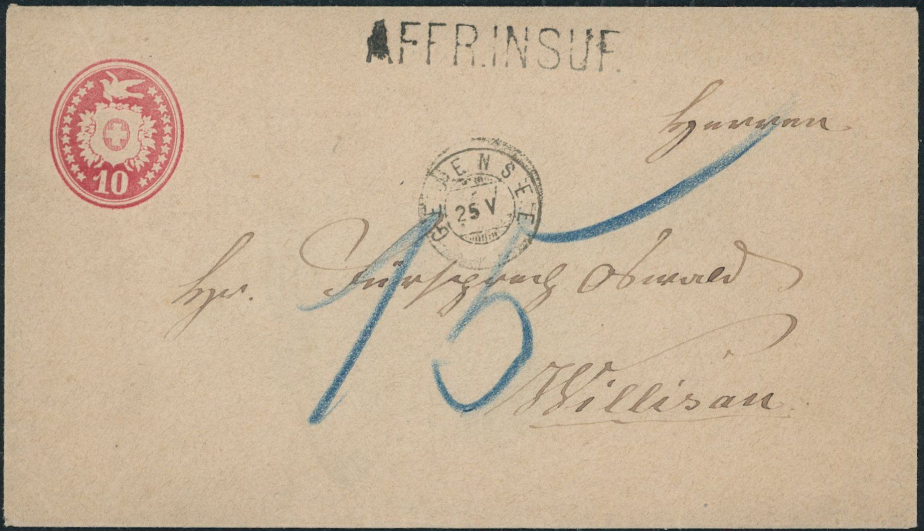 Alle Briefmarken: LU Geuensee - Zwergstempel - Affr. Insuf. - Stabstempel – Gebraucht aus Schindellegi von leecollect