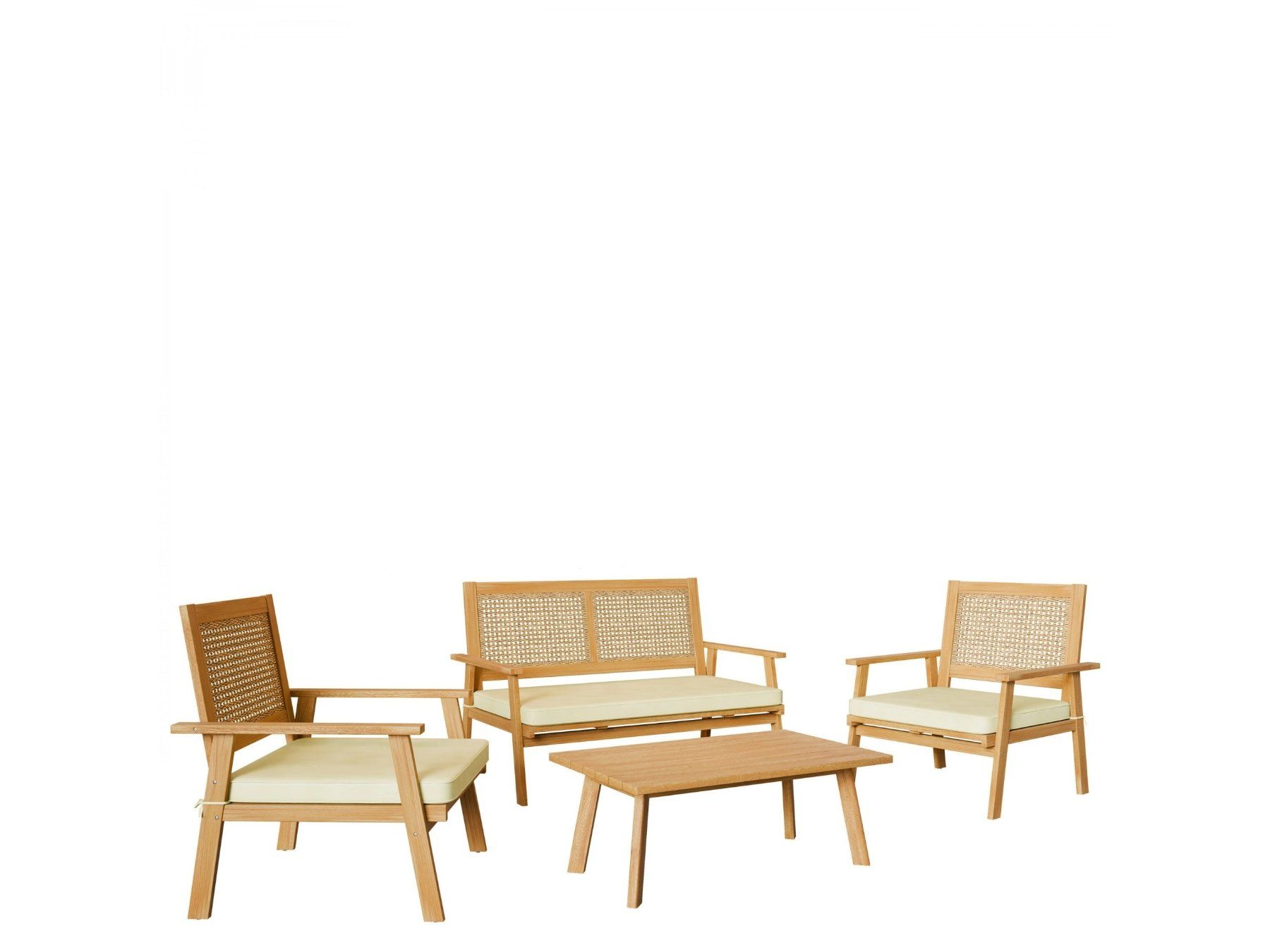 Tischset: Gartenmöbel-Set MALOU Sitzgruppe Akazie/Creme – Neu und originalverpackt aus Wallenwil von toesstal-vertrieb 2