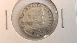 Schweiz 20 Rappen 1927, sehr schön, Top Zustand, (W4)