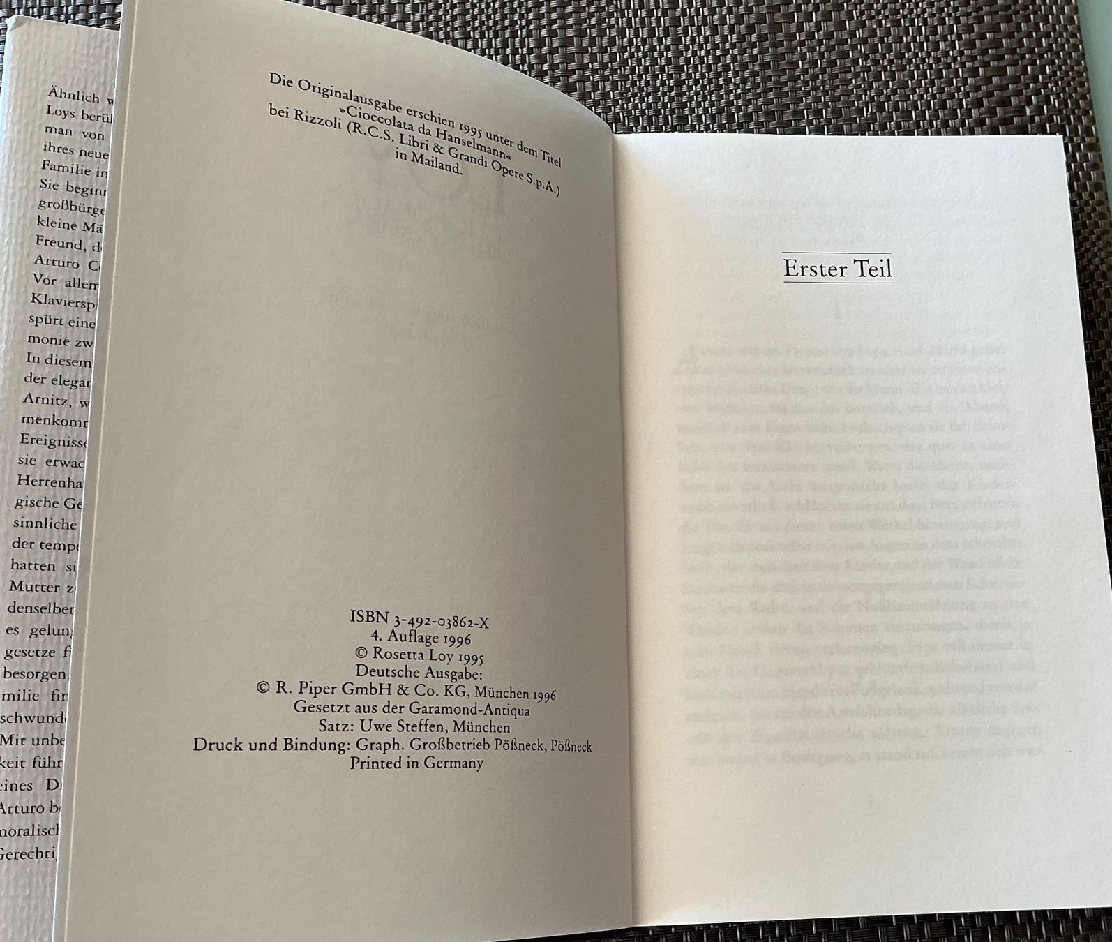 Libri: Rosetta Loy - Schokolade bei Hanselmann – Usato da Crans-Montana venduto da plainemorte 2