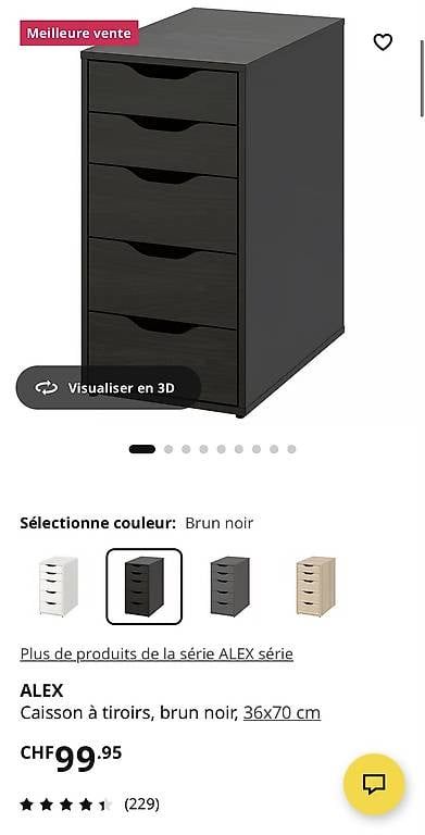 Cassettiere:  Caisson alex bureau  – Usato da Prilly venduto da cyb_qs5z 3