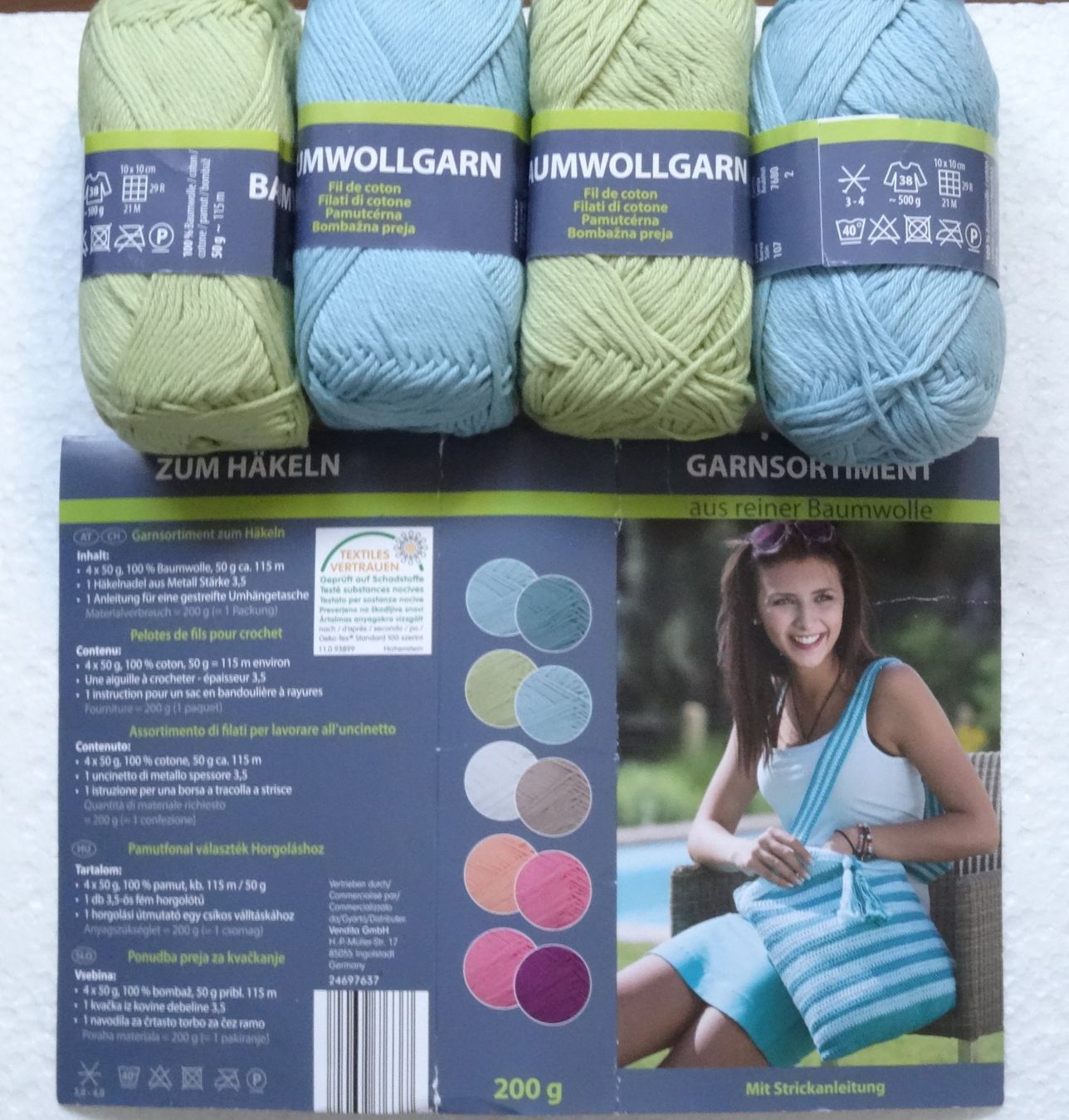 Wolle: 4 Knäuel Baumwolle – Neu und originalverpackt aus Gossau SG von oreliefredy 2