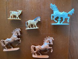 5 vintage Jean Höfler Figuren Pferd Shetlandpony Kalb W Germ