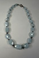 Vintage Aquamarin Kette +925 Silberverschluss