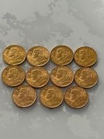 11 x 20 Franken Goldvreneli 1922 - 1947  Vz - Stgl