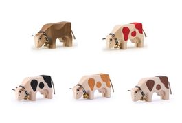 Holz Kuh fressend, 13,0cm, Trauffer, neu, Preis pro Kuh