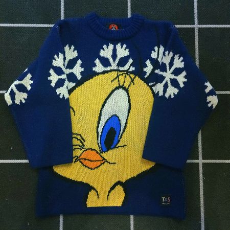Vintage 1999 Looney Tunes Tweety Sweater heavy knit