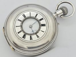 Antike Savonette Taschenuhr Feinsilber Spitzzahn-Anker