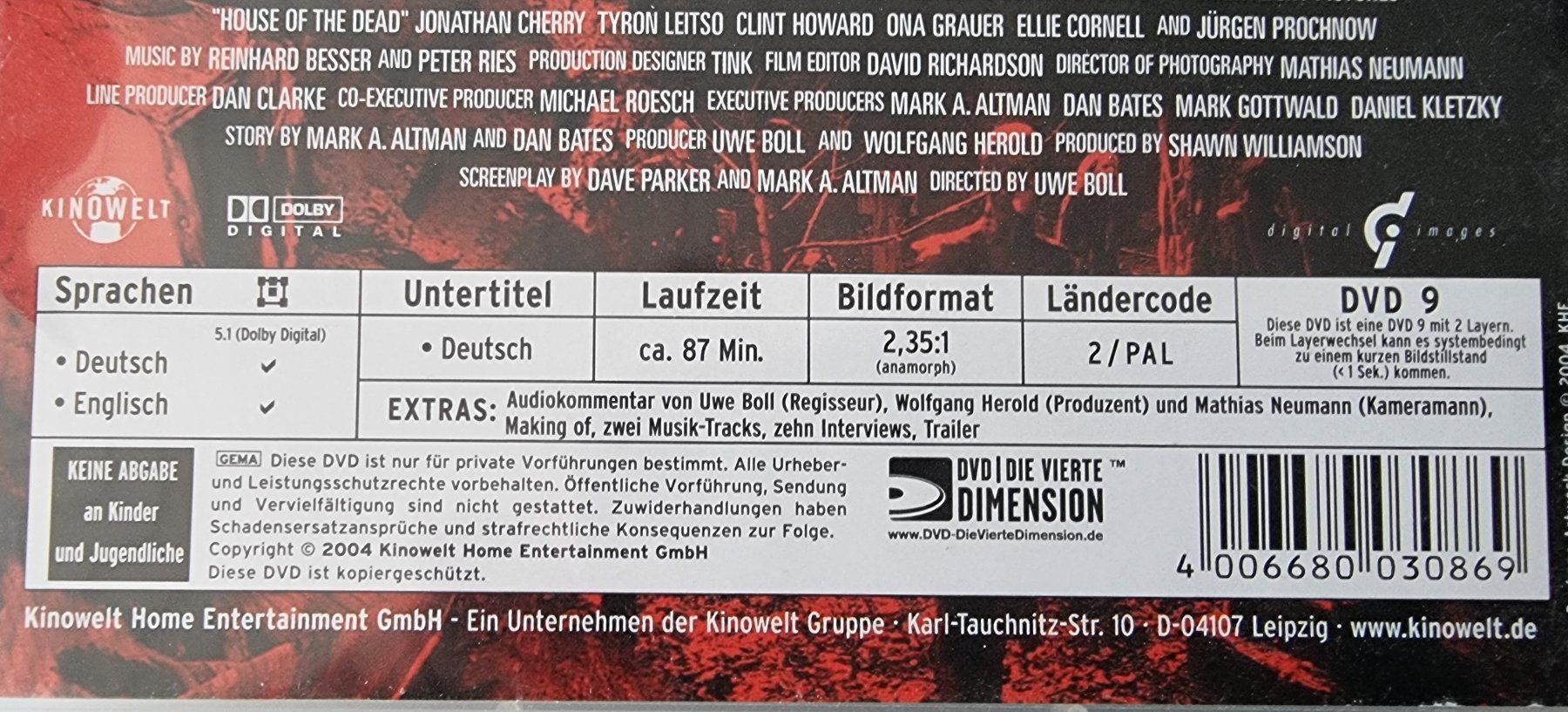Alle DVDs: DVD House of the Dead – Gebraucht aus Oetwil am See von fineli2 1