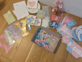 Gender reveal Deko Set, Spiele, Partyzubehör Mädchen / Junge