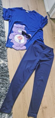 Care Bears Purple Tee & Leggings Set - Size L 
