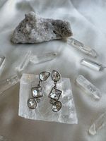 Swarovski Kristall Ohrringe silber geometrisch