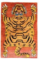 Tiger Teppich  Tibetanischer Designer 131 x 88 cm