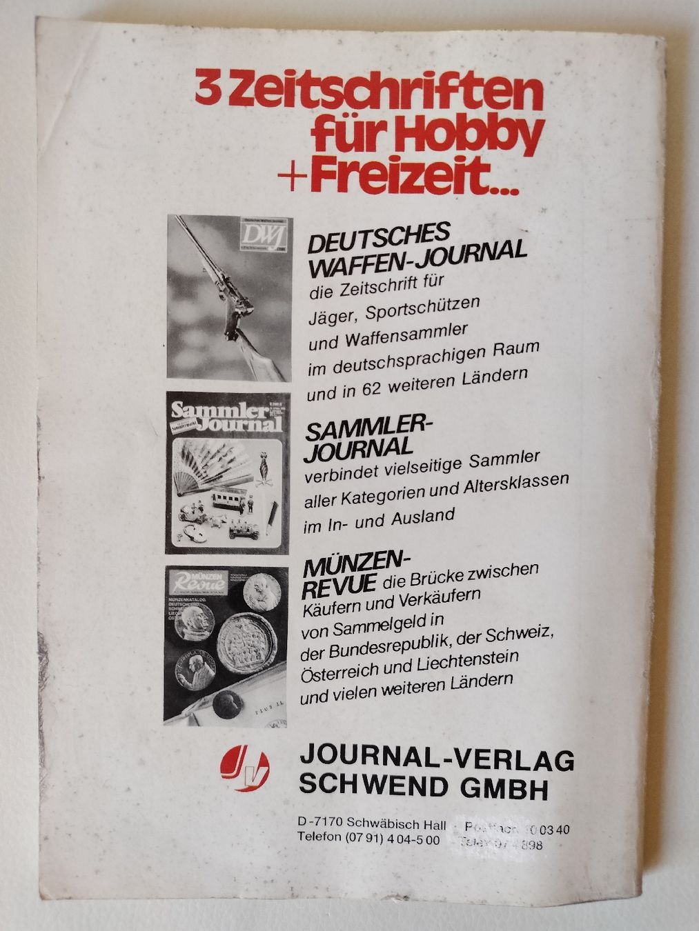 Riviste & Magazine: Alte Waffenrevue von 1986 – Usato da Schwanden Sigrisw venduto da cadieux71 1