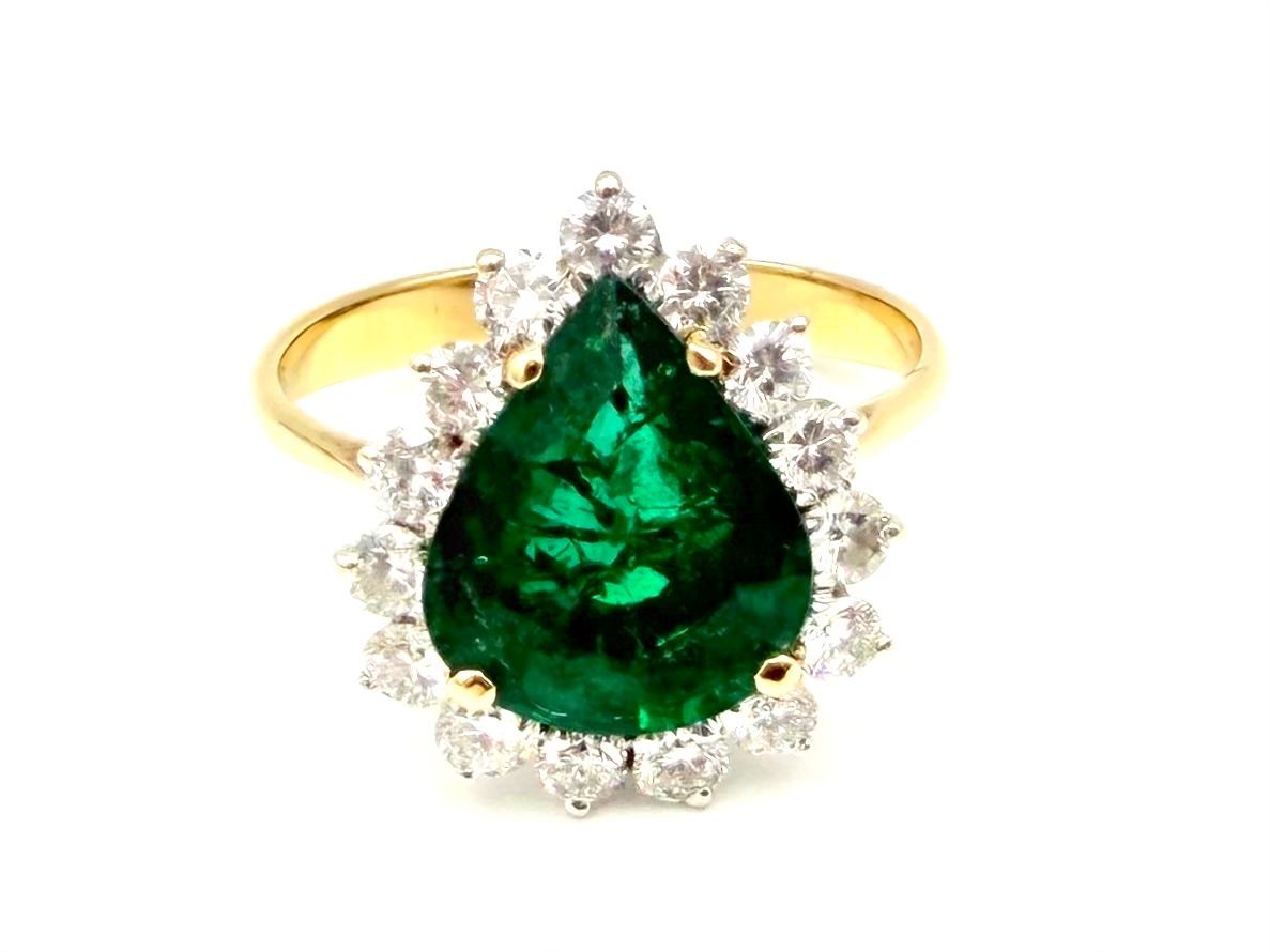 Anelli: Bague or 14K émeraude et diamants – Usato da Renens VD venduto da Diademe.sarl 4