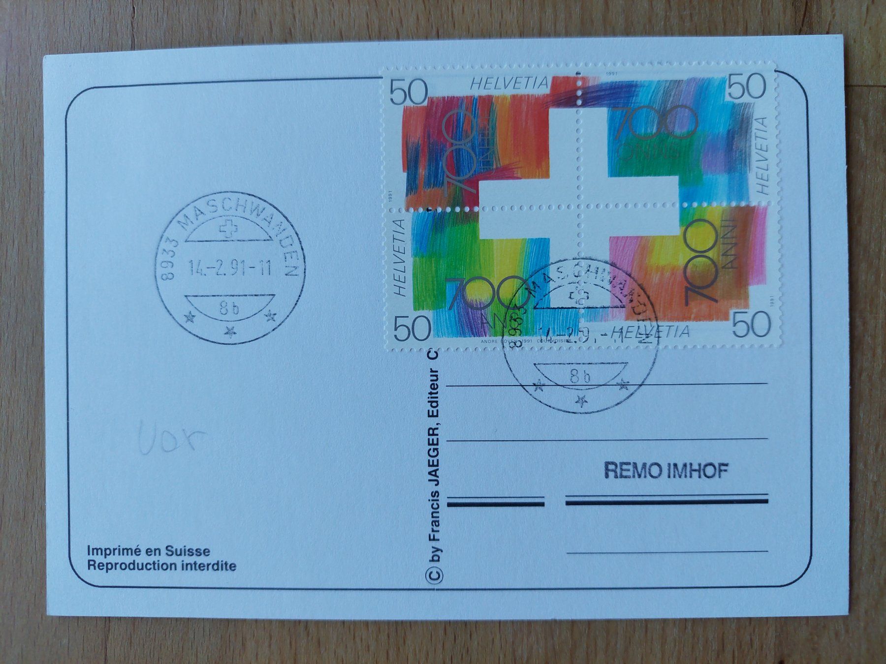 Ansichtskarten: Sticker-Postkarte Ottenbach – Gebraucht aus Obfelden von Foto_Bild_Kunst_Buch 1