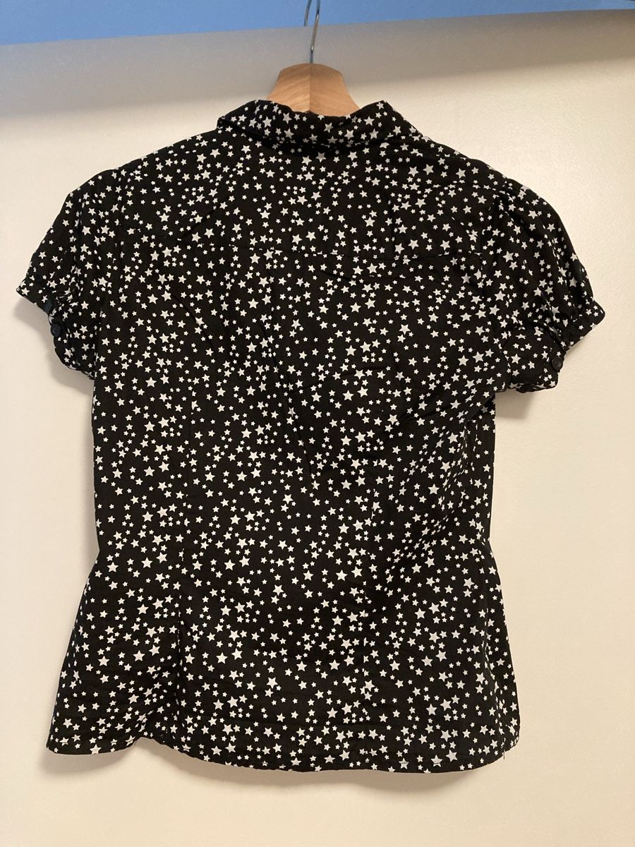 H&M Camicette: Schwarze Bluse mit Sternen – Usato da Urtenen-Schönbühl venduto da alessibas 2