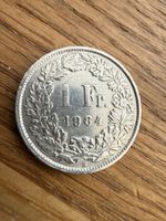 Schweizer 1 Fr. Münze 1964 - Silbermünze
