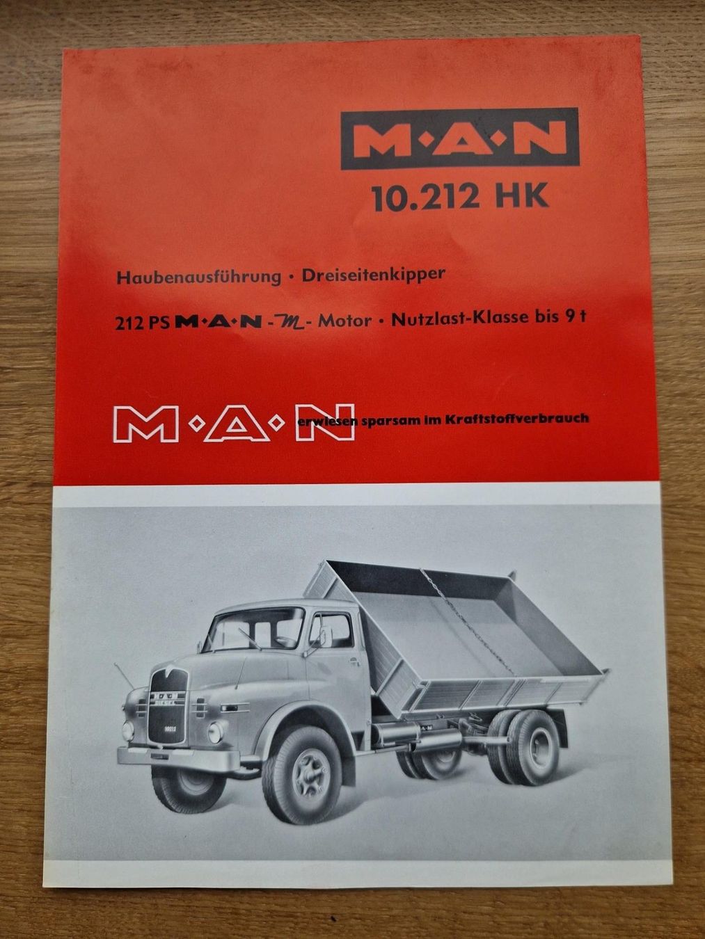 Man Dokumente: Original Oldtimer LKW Prospekt MAN 10.212 HK – Gebraucht aus Dürnten von Bachtel84