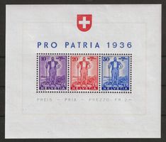 1936 : Pro Patria Block W8 - postfrisch **