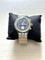 Swatch Chronograph Uhr Kunststoff Goldfarben guter Zustand