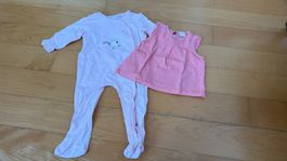 Rosa Mädchen Kleider Set, Body und Kleid, Grösse 68, Top!