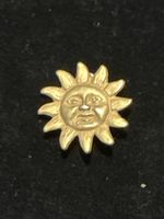 Goldige Vintage Brosche Sonne - perfektes Sommer Accessoire!