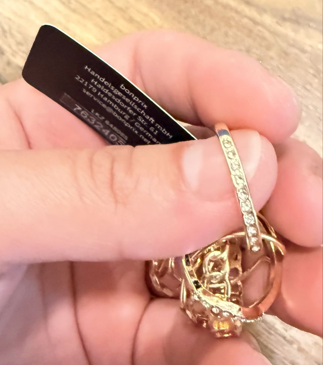 Anelli: Ring Set - bonprix goldfarben // Gr. L // NEU – Nuovo e nell'imballaggio originale da Basel venduto da AninaAti 3