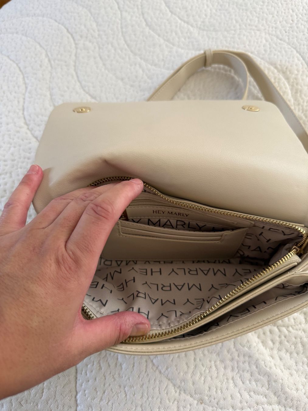 Sacs femmes: Hey Marly Umhängetasche beige gesteppt – D'occasion à steinen par Nayabloom84 4