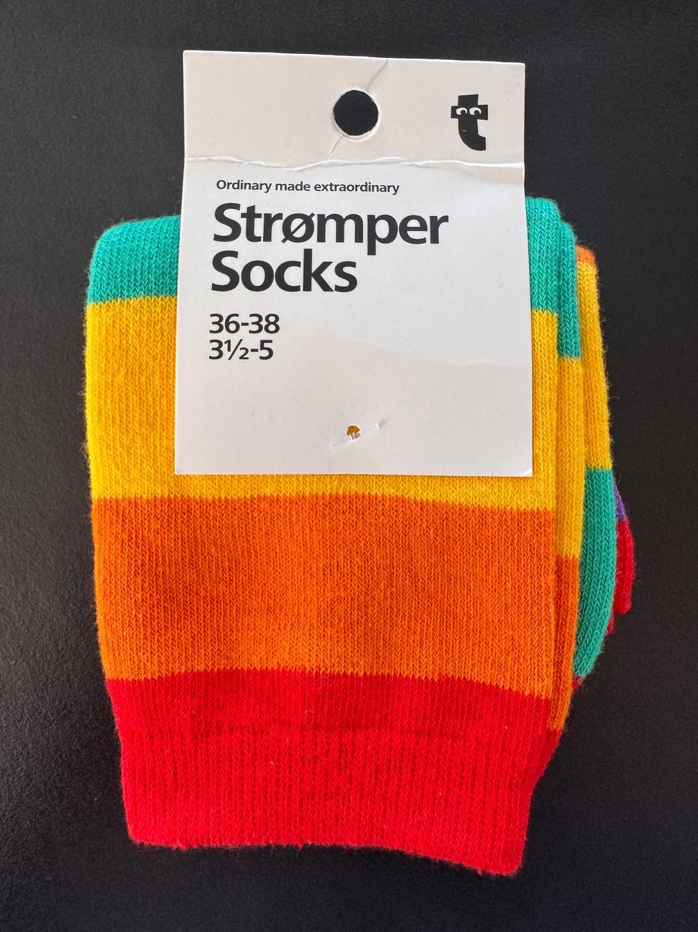 Calze: Neu** Regenbogen Socken Gr. 36-38 – Nuovo e nell'imballaggio originale da Zollikon venduto da Krenapf 1