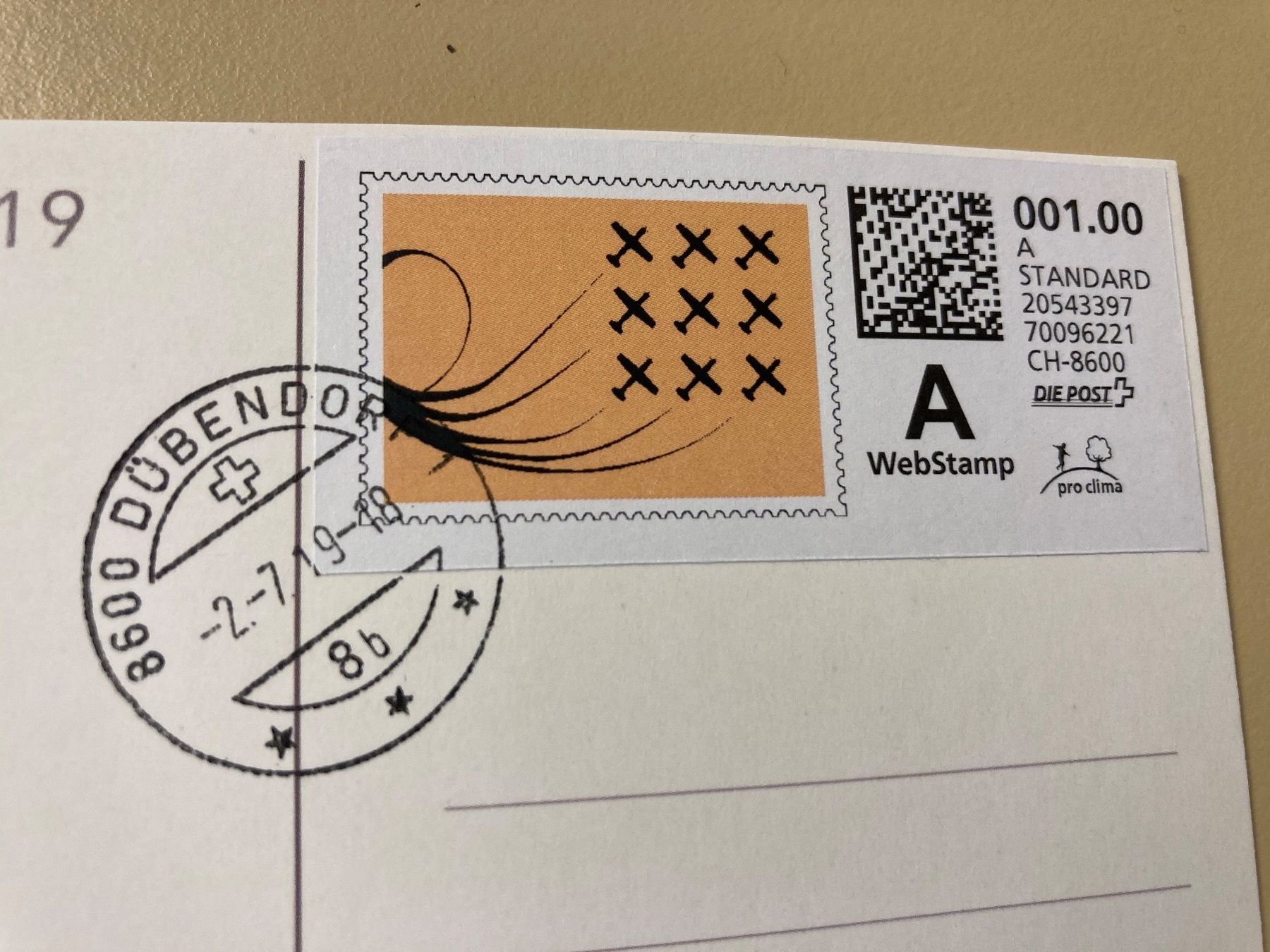 Cartoline postali: Postkarte 30 Jahre PC7-Team - Schweizer Luftwaffe – Usato da Brütten venduto da Hst1 2
