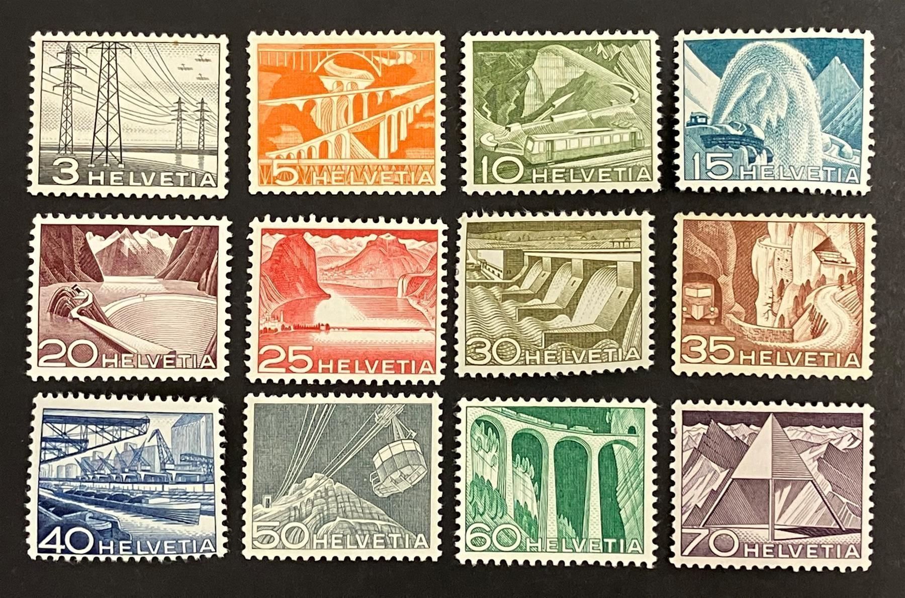 Alle Briefmarken: SATZ TECHNIK + LANDSCHAFT 1949** – Neu (gemäss Beschreibung) aus Oberwil BL von SALOB