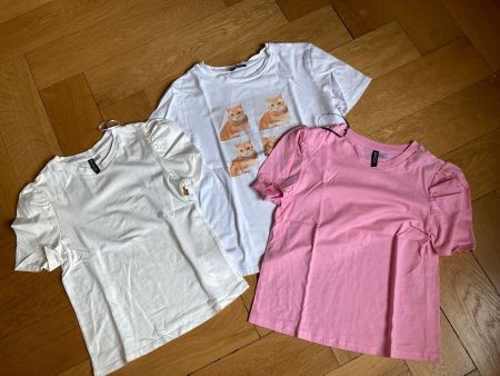 3x T-SHIRTS, GR. XS, 12/13 JAHRE, z.T. NEU, SO SÜSS!